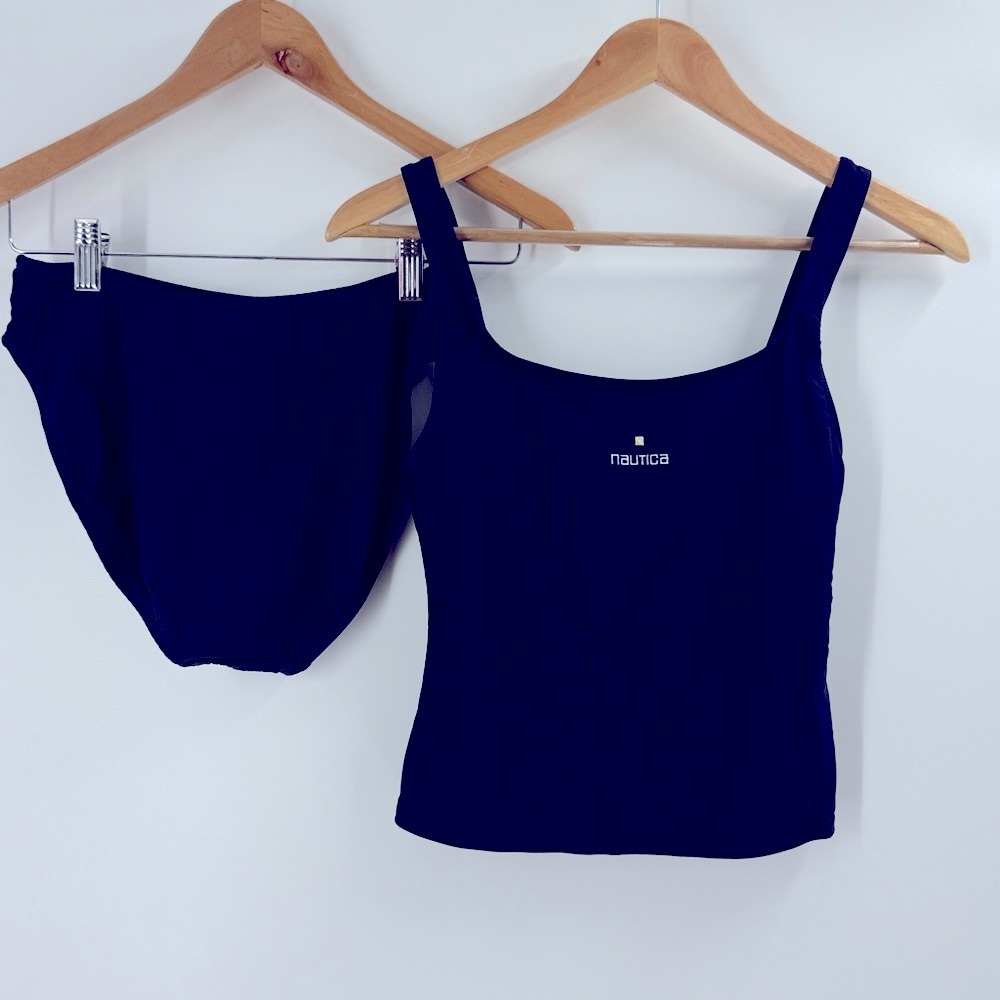 Nautica two-piece navy blue swimsuit set